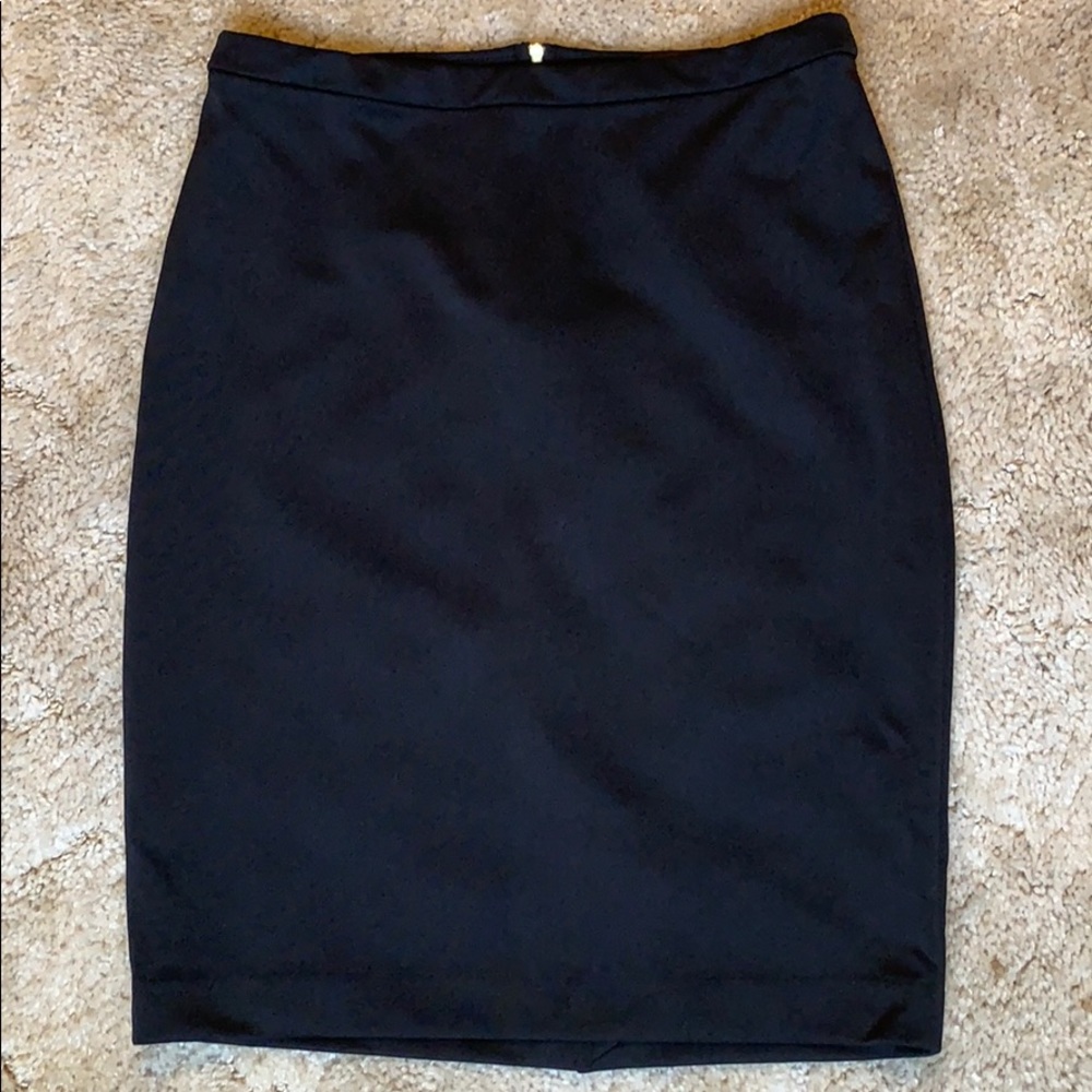 Express Black Zip Back Pencil Skirt Size 6